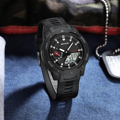 Чоловічий годинник Sanda 3360 Black White