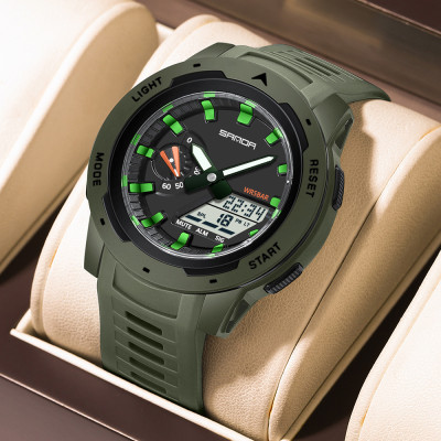 Чоловічий годинник Sanda 3360 Army Green