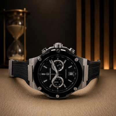 Мужские часы Pagani Design PD-YS032 Silver-Black-Black Rubber