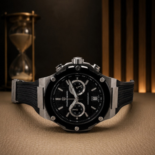 Мужские часы Pagani Design PD-YS032 Silver-Black-Black Rubber фото 7