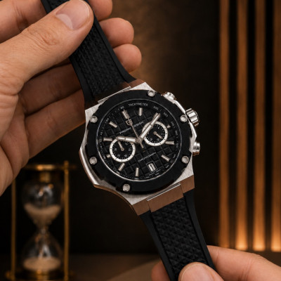 Чоловічий годинник Pagani Design PD-YS032 Silver-Black-Black Rubber