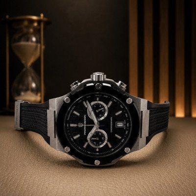 Чоловічий годинник Pagani Design PD-YS032 Silver-Black-Black Rubber