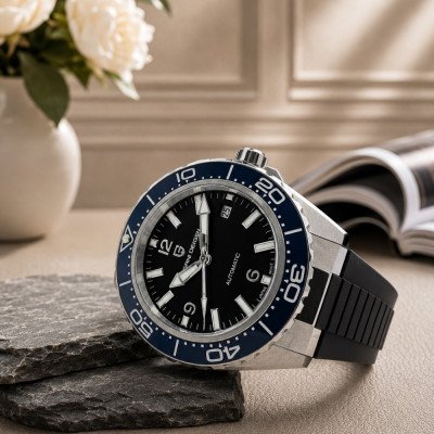 Чоловічий годинник Pagani Design PD-YS034 Silver-Blue-Black Rubber