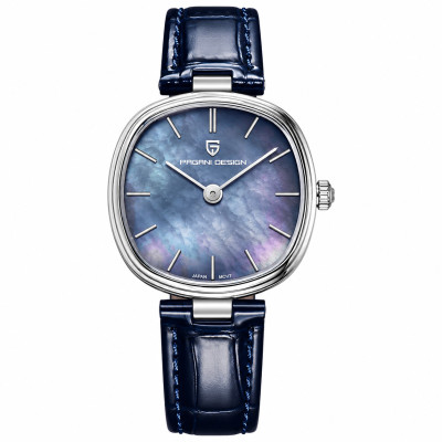 Жіночий годинник Pagani Design PD-1825 Silver-Blue Leather