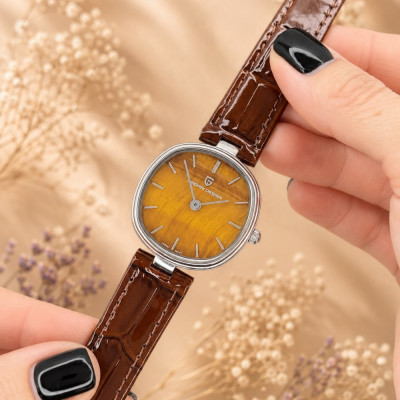 Женские часы Pagani Design PD-1825 Silver-Brown Leather