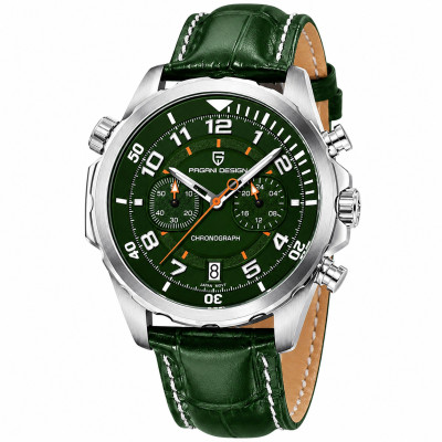 Мужские часы Pagani Design PD-1811 Green-Silver
