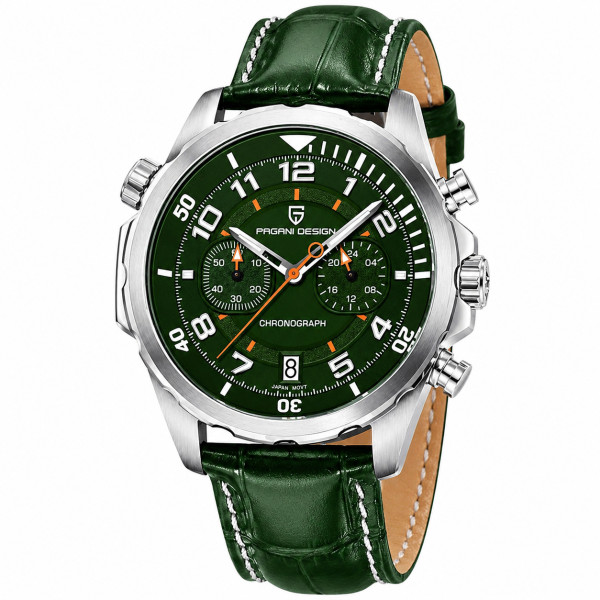 Мужские часы Pagani Design PD-1811 Green-Silver фото 1