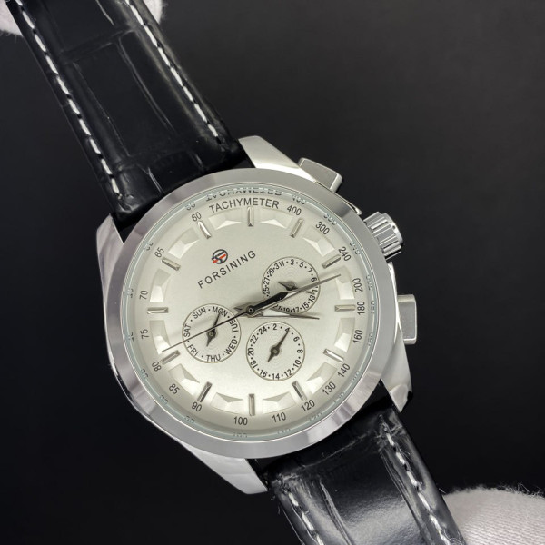 Forsining 6625 Silver-White Leather фото 3