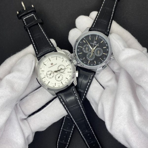 Forsining 6625 Silver-White Leather фото 5