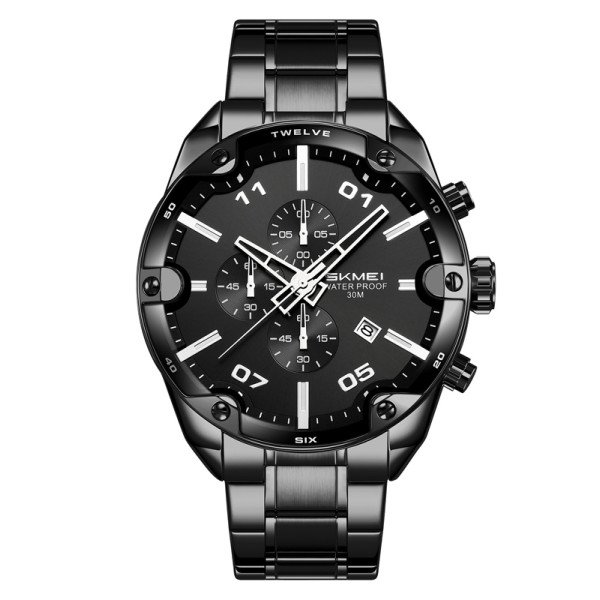 Чоловічий годинник Skmei 9387BKBK Black-Black фото 1