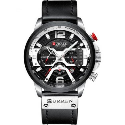 Curren 8329 Black-Silver