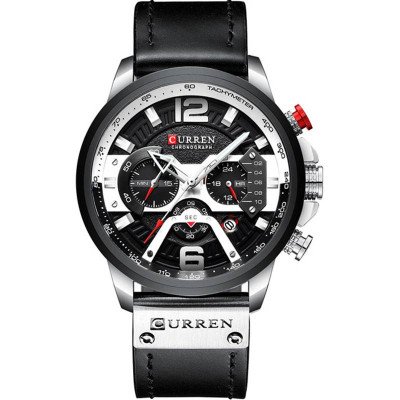 Curren 8329 Black-Silver