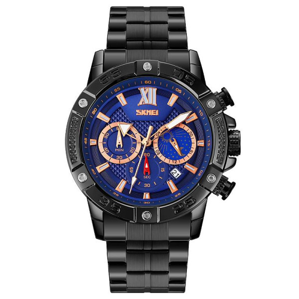 Чоловічий годинник Skmei 9235BKBU Black-Blue фото 1