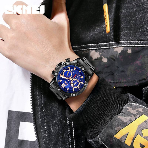 Чоловічий годинник Skmei 9235BKBU Black-Blue фото 4