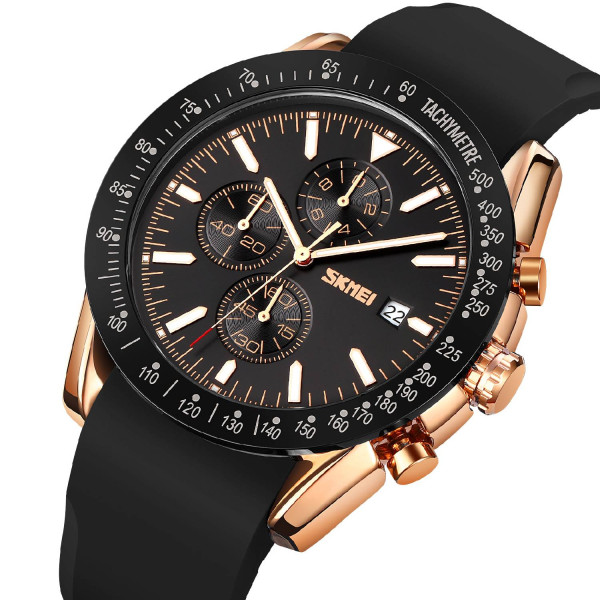 Чоловічий годинник Skmei 9253PRGBK Rose Gold-Black Sil фото 3