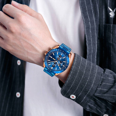 Мужские часы Skmei 9253RGBU Rose Gold-Blue
