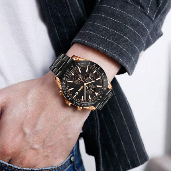 Чоловічий годинник Skmei 9253RGBK Rose Gold-Black фото 4