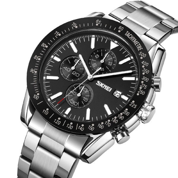 Мужские часы Skmei 9253SIBK Silver-Black фото 3