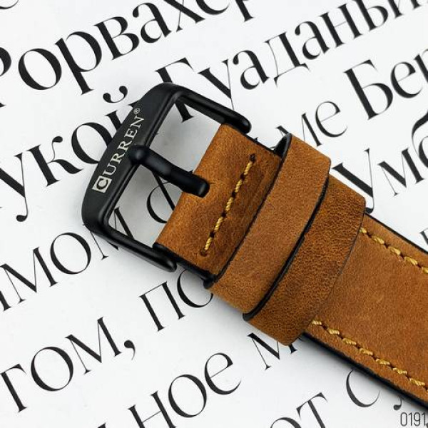 Чоловічий годинник Curren 8299 Black-Gold-Brown фото 4