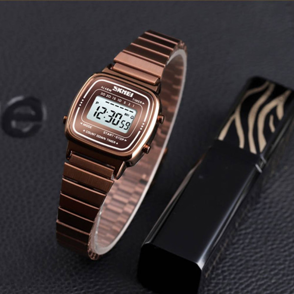 Жіночий годинник Skmei 1901SCF Cofee Steel фото 5
