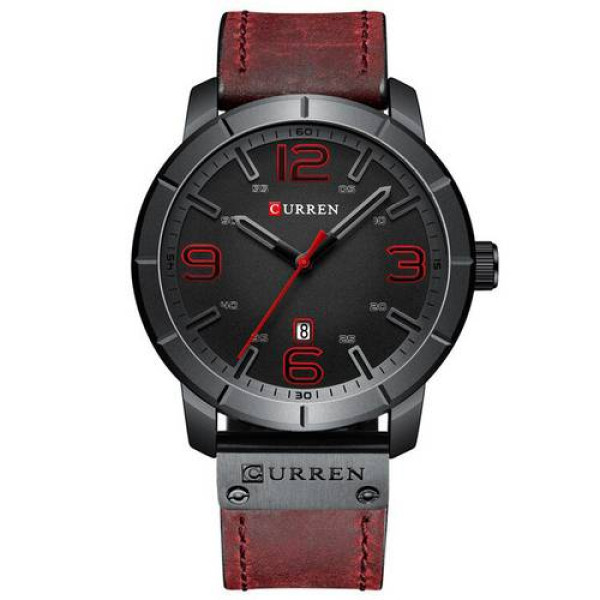 Чоловічий годинник Curren 8327 Red-Black фото 1