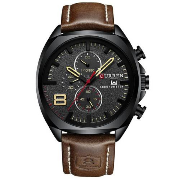 Чоловічий годинник Curren 8324 Black-Brown фото 1