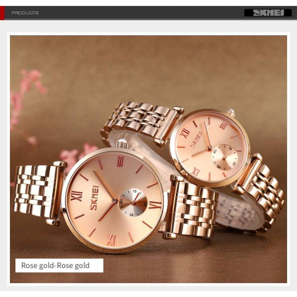 Женские часы Skmei 9198RGRG-B Rose Gold-Rose Gold фото 4