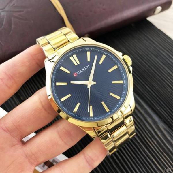Мужские часы Curren 8322 Gold-Blue фото 3