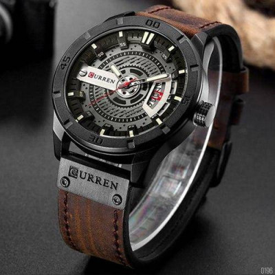 Curren 8301 Black-Dark Brown