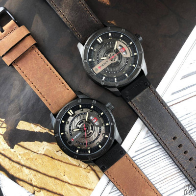 Мужские часы Curren 8301 Black-Light Brown