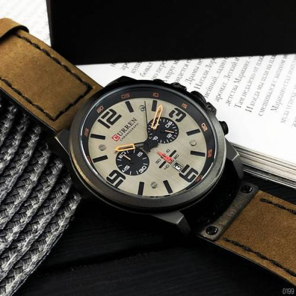 Чоловічий годинник Curren 8314 Khaki-Black фото 5