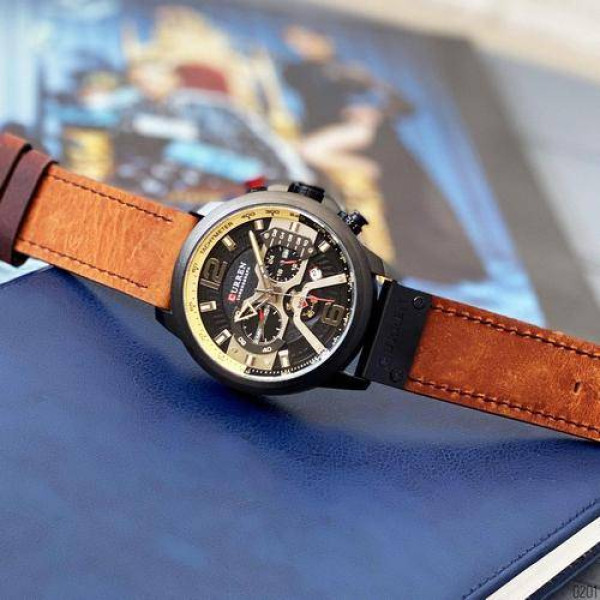 Мужские часы Curren 8329 Black-Brown фото 4
