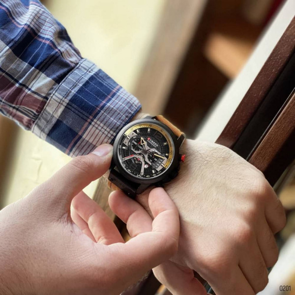 Мужские часы Curren 8329 Black-Brown фото 10