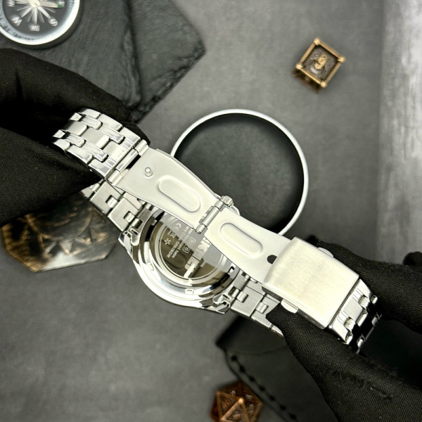 Мужские часы Skmei 9276SSIBU Silver-Blue Steel Strap фото 9