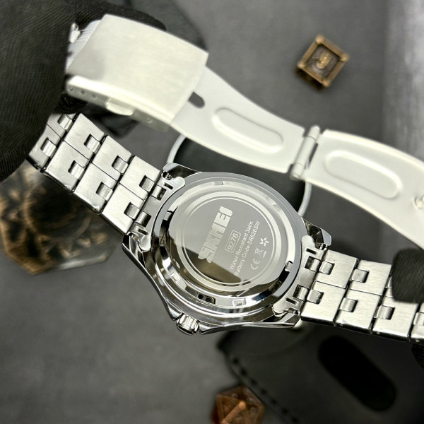 Мужские часы Skmei 9276SSIBU Silver-Blue Steel Strap фото 10