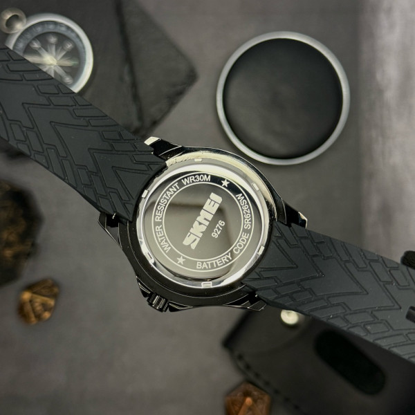 Чоловічий годинник Skmei 9276PBKBU Black-Blue Silicone Strap фото 9