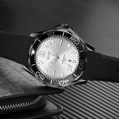 Skmei 9276PBKSI Black-Silver Silicone strap SALE