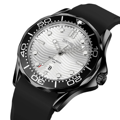 Skmei 9276PBKSI Black-Silver Silicone strap SALE