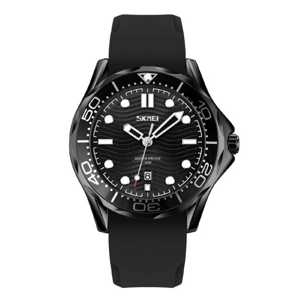 Мужские часы Skmei 9276PBKBK Black-Black Silicone Strap фото 1