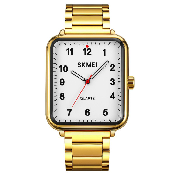 Чоловічий годинник Skmei 1954GDWT Gold-White фото 1
