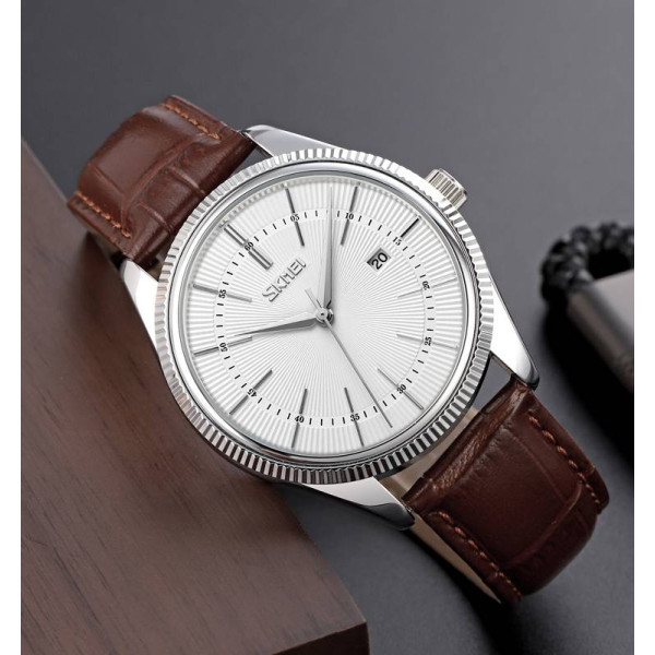 Мужские часы Skmei 9298SISIBN Silver Silver-Brown фото 4