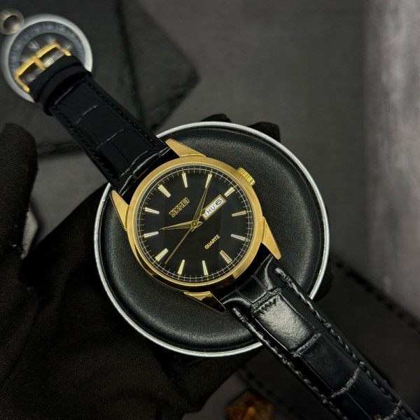 Мужские часы Skmei 9073GDBK-B Gold-Black men фото 5
