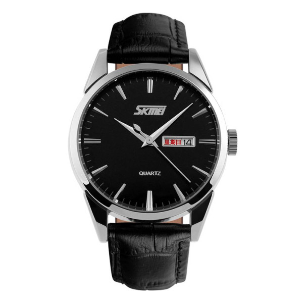 Мужские часы Skmei 9073SIBK-B Silver-Black men фото 1