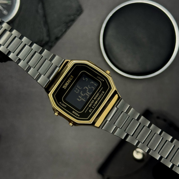 Чоловічий годинник Skmei 1647GDBK Gold-Black фото 5