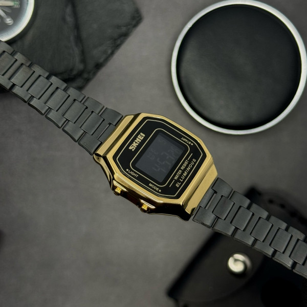Чоловічий годинник Skmei 1647GDBK Gold-Black фото 7