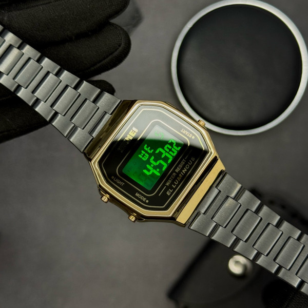 Чоловічий годинник Skmei 1647GDBK Gold-Black фото 8
