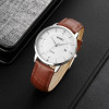 Женские часы Skmei 1801LSIBN Silver-White Brown Leather фото 5