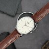 Мужские часы Skmei 1801LSIBN Silver-White Brown Leather фото 7