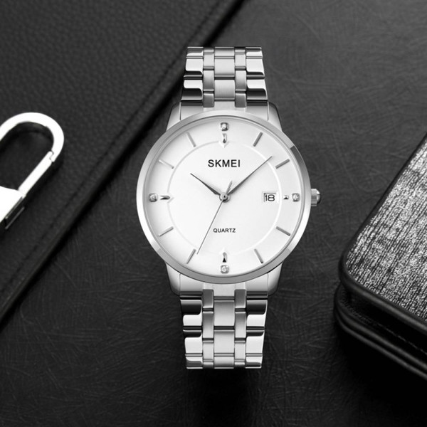 Жіночий годинник Skmei 1801SSI Silver Case Mesh Band фото 4