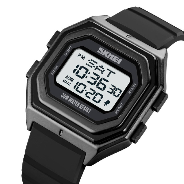 Чоловічий годинник Skmei 1875PWT Black-White Silicone фото 3